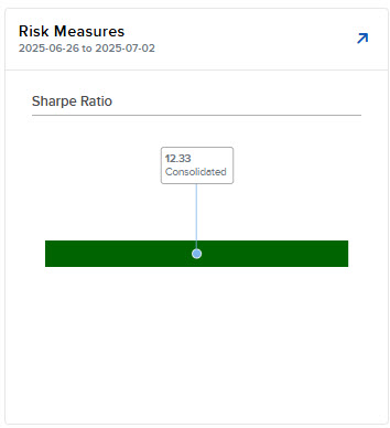 Image of the PortfolioAnalyst risk measures widget. 